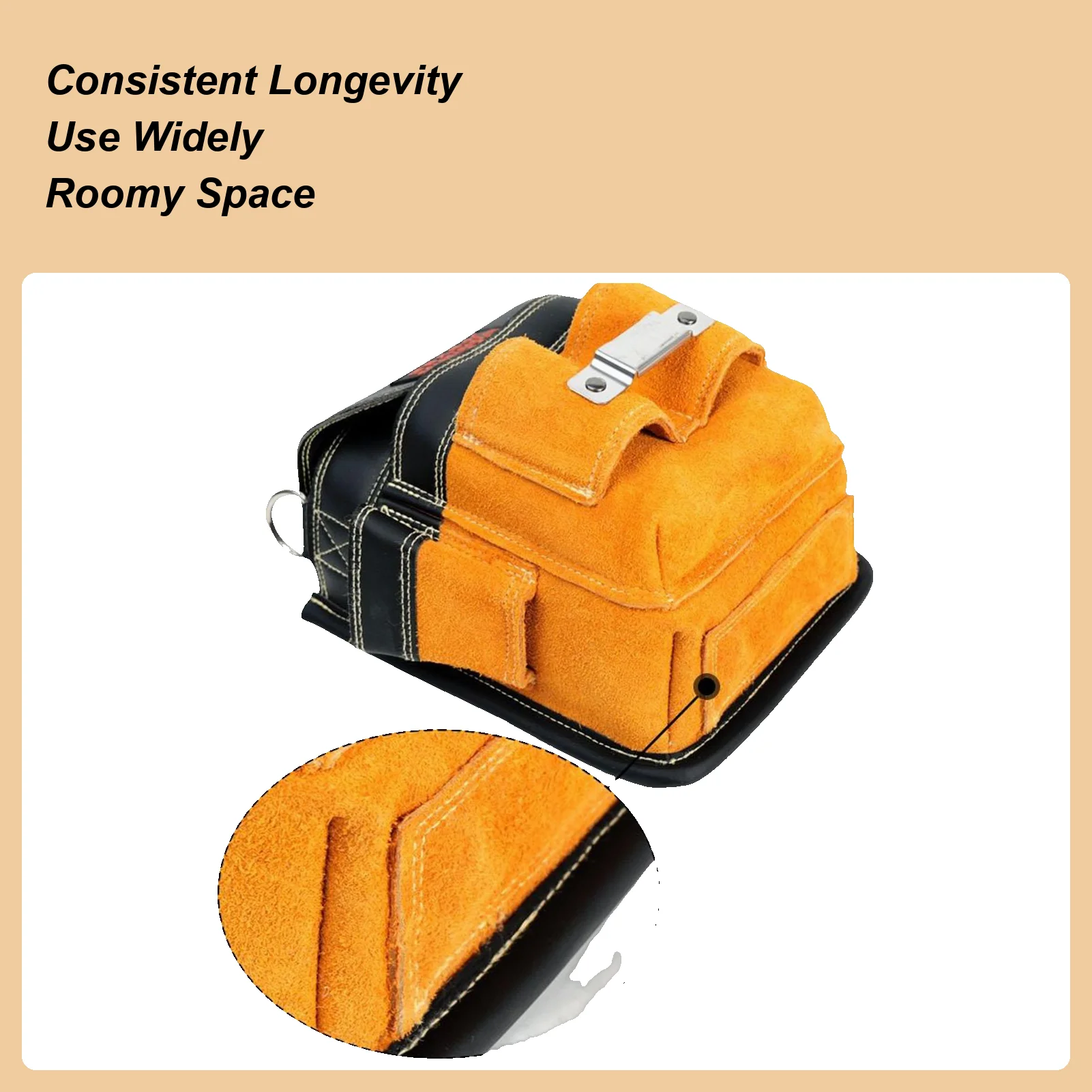 Work Belt Pouch Detachable Multiple Pockets Holder With Strap Detachable Pocket Tool Pouch For Construction Electrical