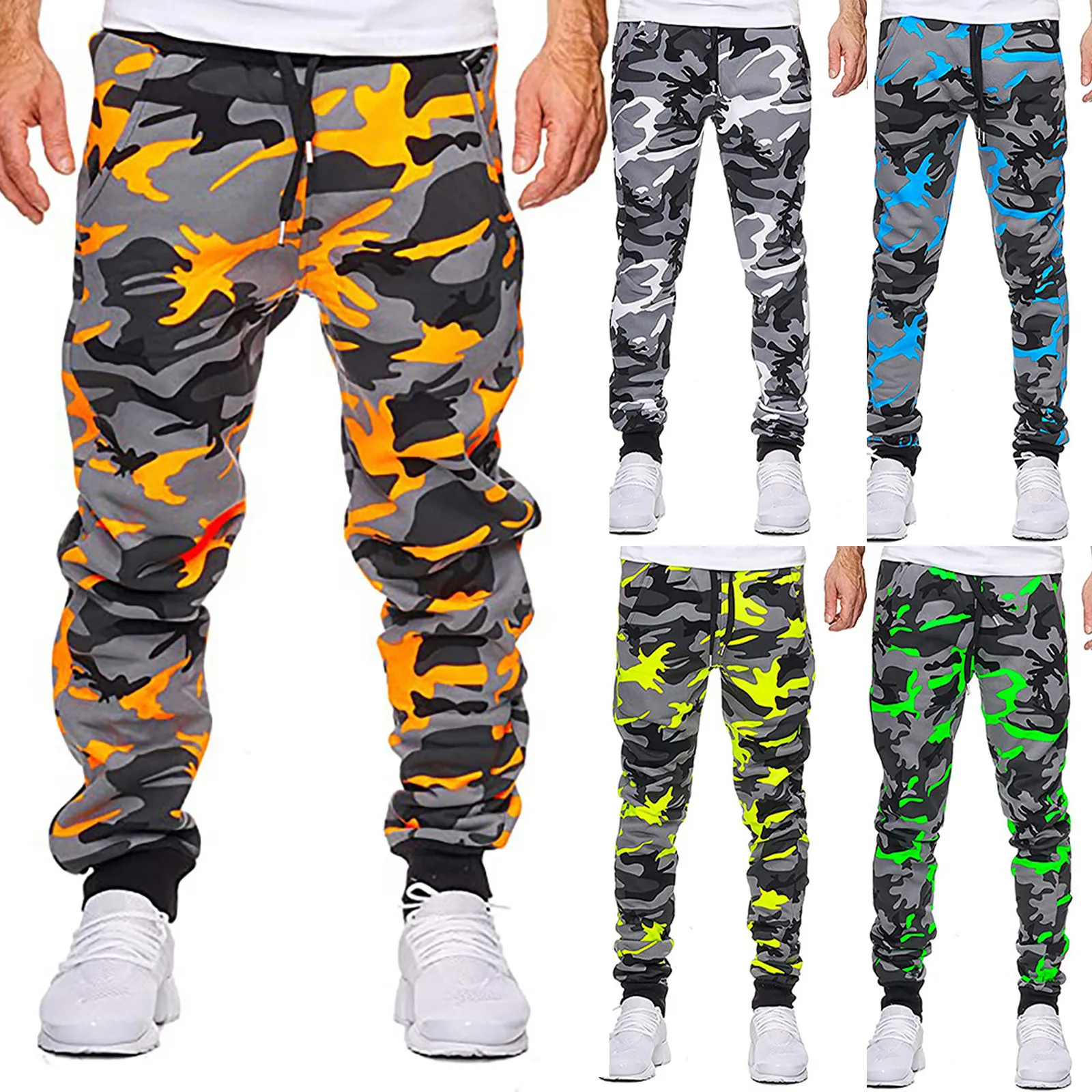 

Mens Camouflage Jogger Baggy Harem Sweatpants Patchwork Sportswear Fitness Sports Pants Slacks Trousers Legging Outdoor 2024