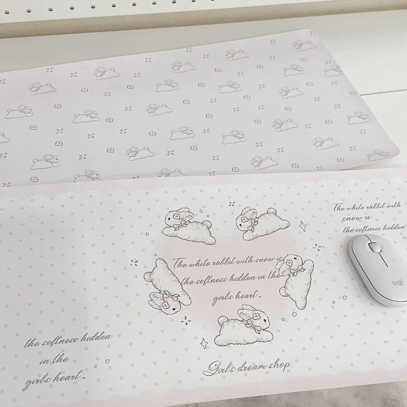 Cute Five Rabbits Love Pu Leather Mousepad Office Desk Mat Mouse Pad Computer Speed Type Carpet Mat Player Laptop Keyboard