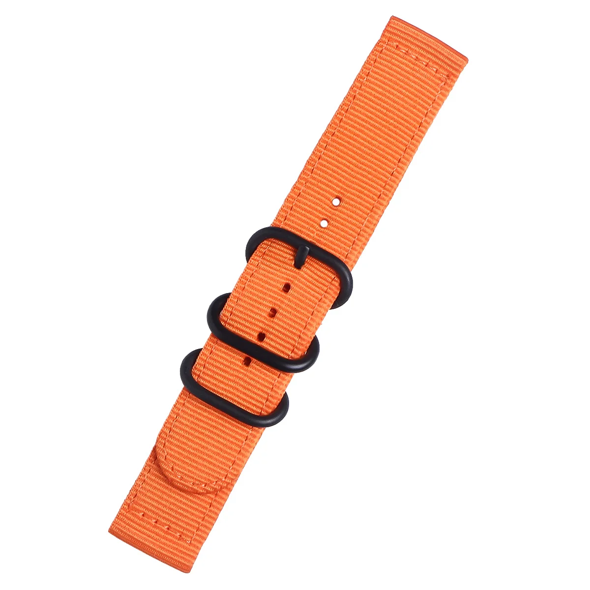

20mm Watch Strap Webbing Durable 2-Joint Nylon Watch Band Wristband for Watch Replacement (Orange with Black Buckle)