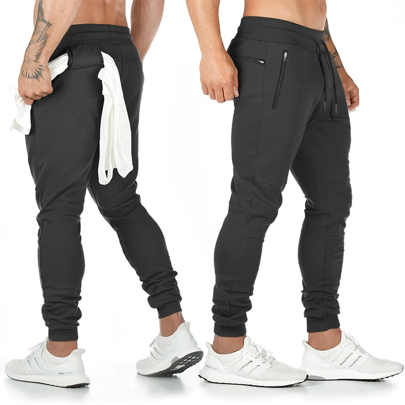 

Autumn Pants Men Fitness Sportswear Tracksuit Elastic Waist Sweatpants Cotton Trousers Skin Gyms Jogger Track Pants Mens