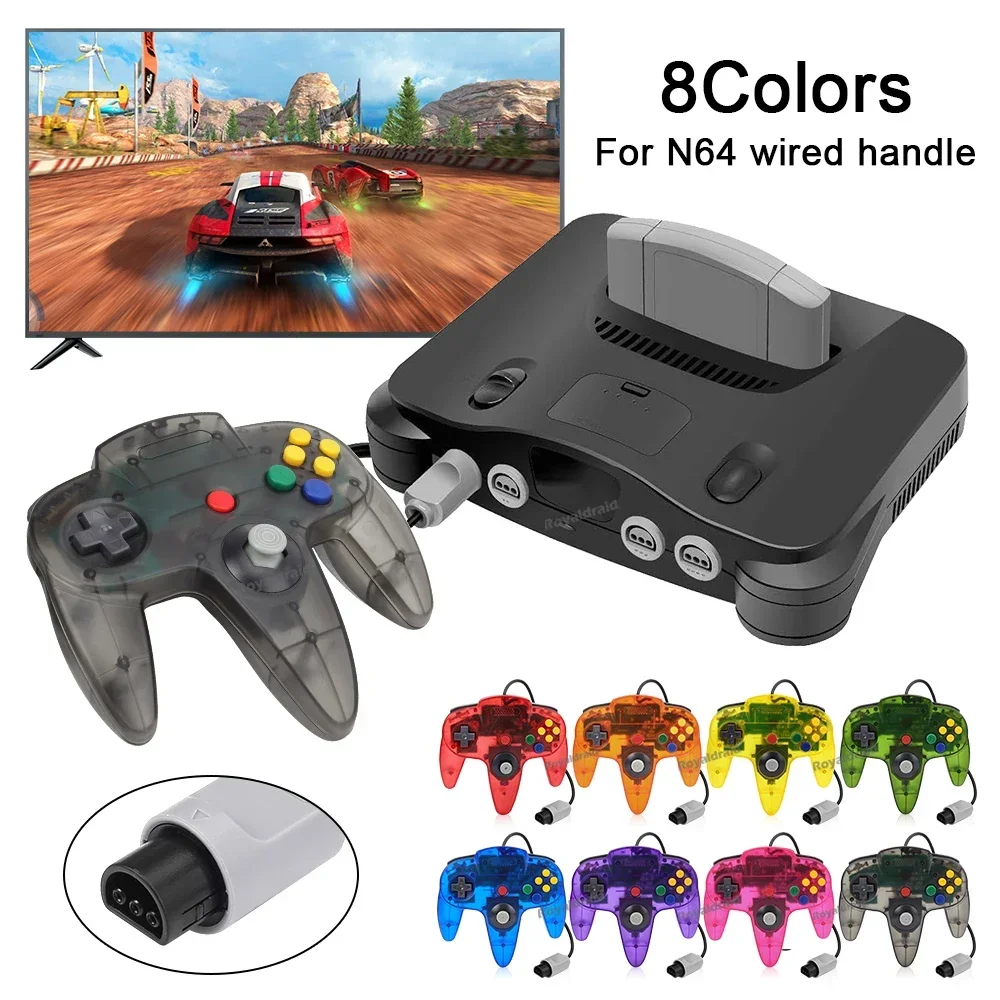 

Проводной игровой контроллер (2 шт./пара) для N64, проводной джойстик для N64, классический джойстик для ретро-игр, игровой контроллер для N64.