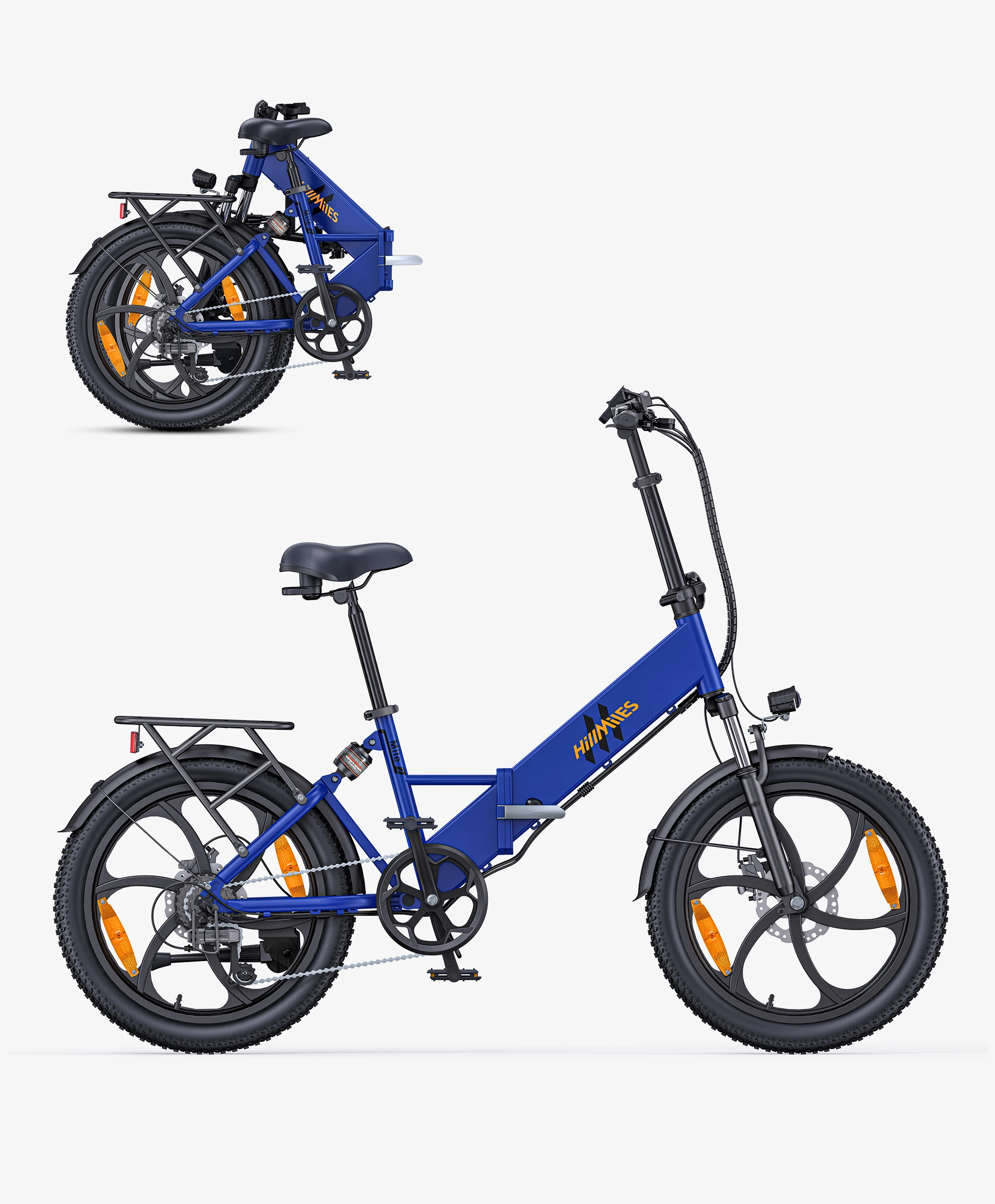 Hillmiles Mile2 Adluts elektrische fiets Opvouwbare 250W motor 36V13ah batterij Stad woon-werkverkeer E-bike 20 inch banden Hydraulische remmen