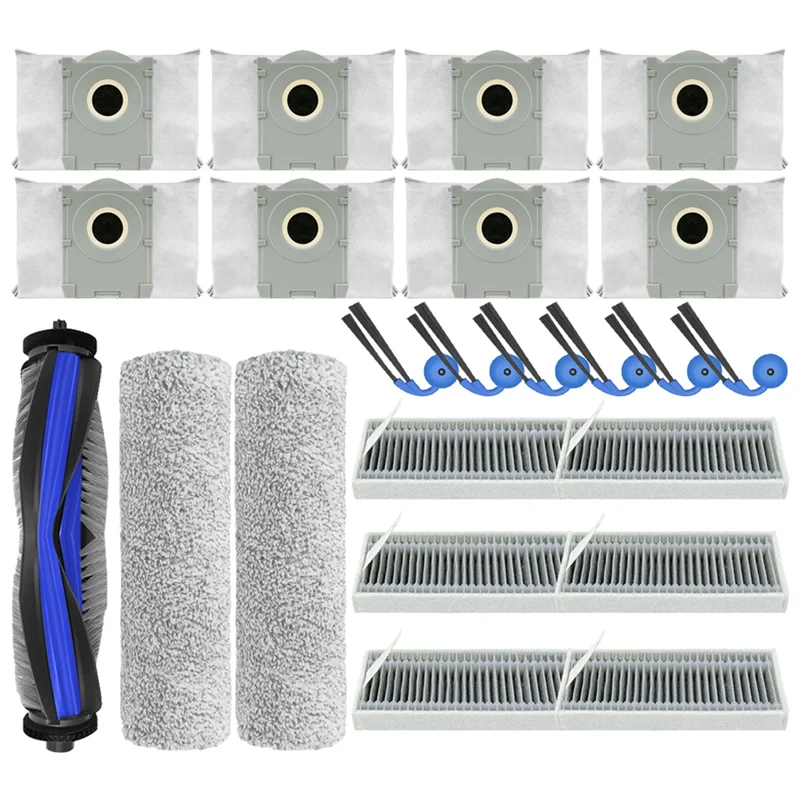 Kit d'accessoires pour aspirateur Ecovacs Deebot X9 Pro Omni/ X9 Pro, brosse, filtre Hepa, sac à poussière en tissu pour vadrouille