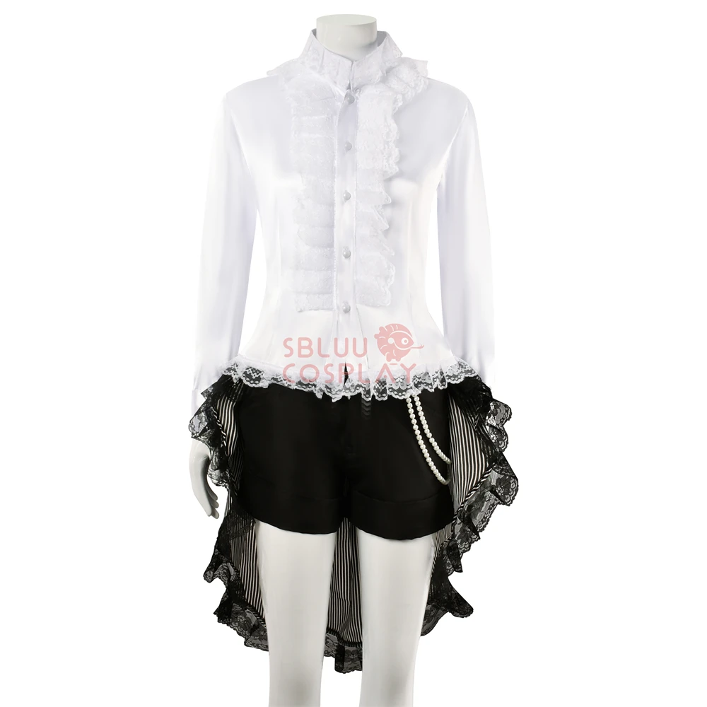 SBluuCosplay Black Butler Ciel Phantomhive Cosplay Costume Book of Circus Uniform Suits with Socks Custom Made