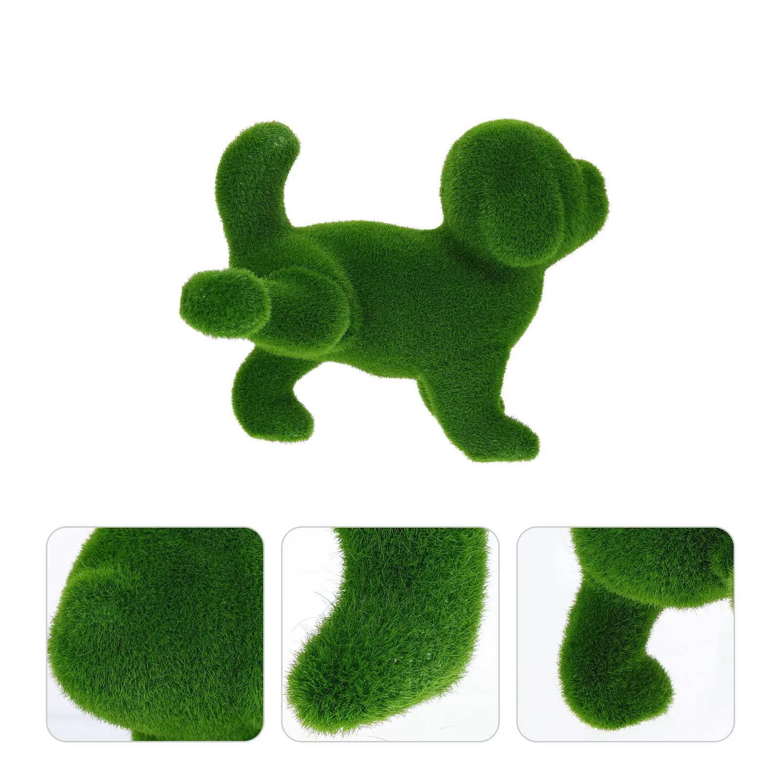

Flocking Puppy Sculpture Garden Dog Ornament in Fresh for Yard Courtyard Home Decoration Gift Dog Figurine