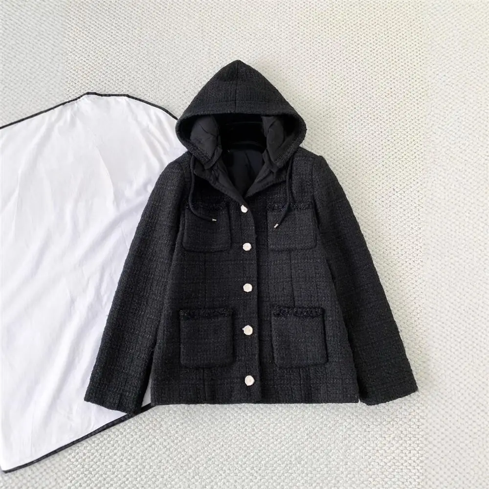 

Съемная шерстяная шапка в стиле «Маленький аромат», осенне-зимняя, вязаная, с карманом, высококачественная, новая модель для ранней весны