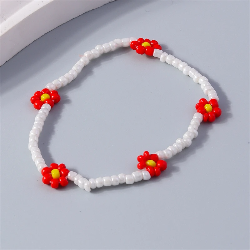 Böhmen handgemachte Perlen Armbänder für Frauen niedlichen Blumen Charms Perlen Armbänder Mädchen Party Urlaub Schmuck Dekoration – Detail 9
