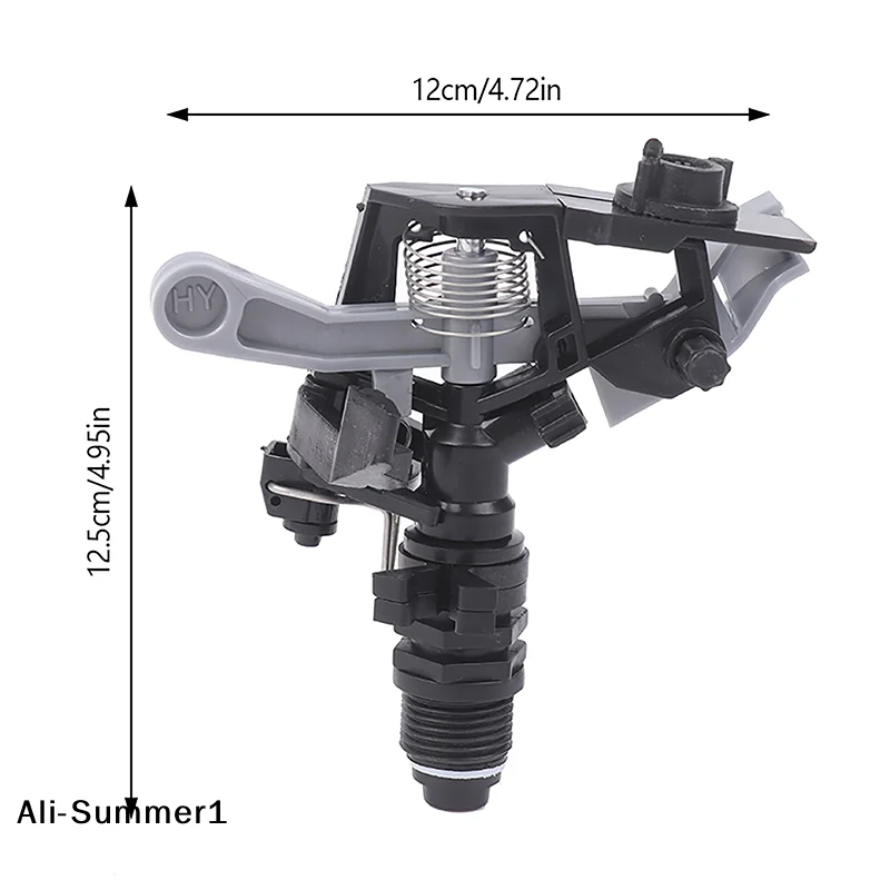 

【E】1/2"Adjustable Rocker Impact Sprinkler Garden Agriculture Watering Nozzle Lawn Irrigation Watering 360 Degrees Rotary Jet