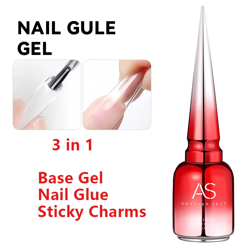 AS 15 ml Diamond Top Coat Gel-Nagellack, Soak Off UV-LED-Gel-Nagellack, kein Abwischen, hochglänzendes, gehärtetes Decklack-Gel