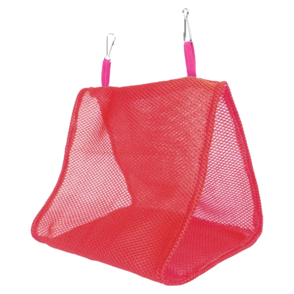 

Hanging Bird Bed Small Size Red Summer Cooling Breathable Mesh Parrot Hammock Eco friendly Foam Pet Supplies Easy Installation