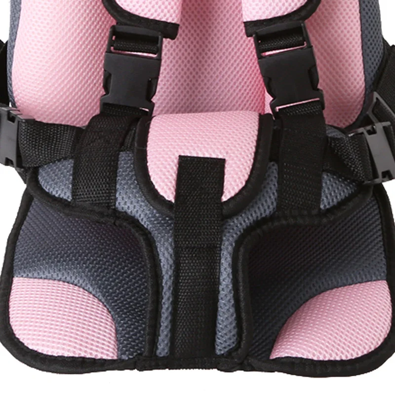 Asiento de seguridad portátil para niños de 1 a 12 años, silla con cojín transpirable, correas ajustables, plegable, sin olor