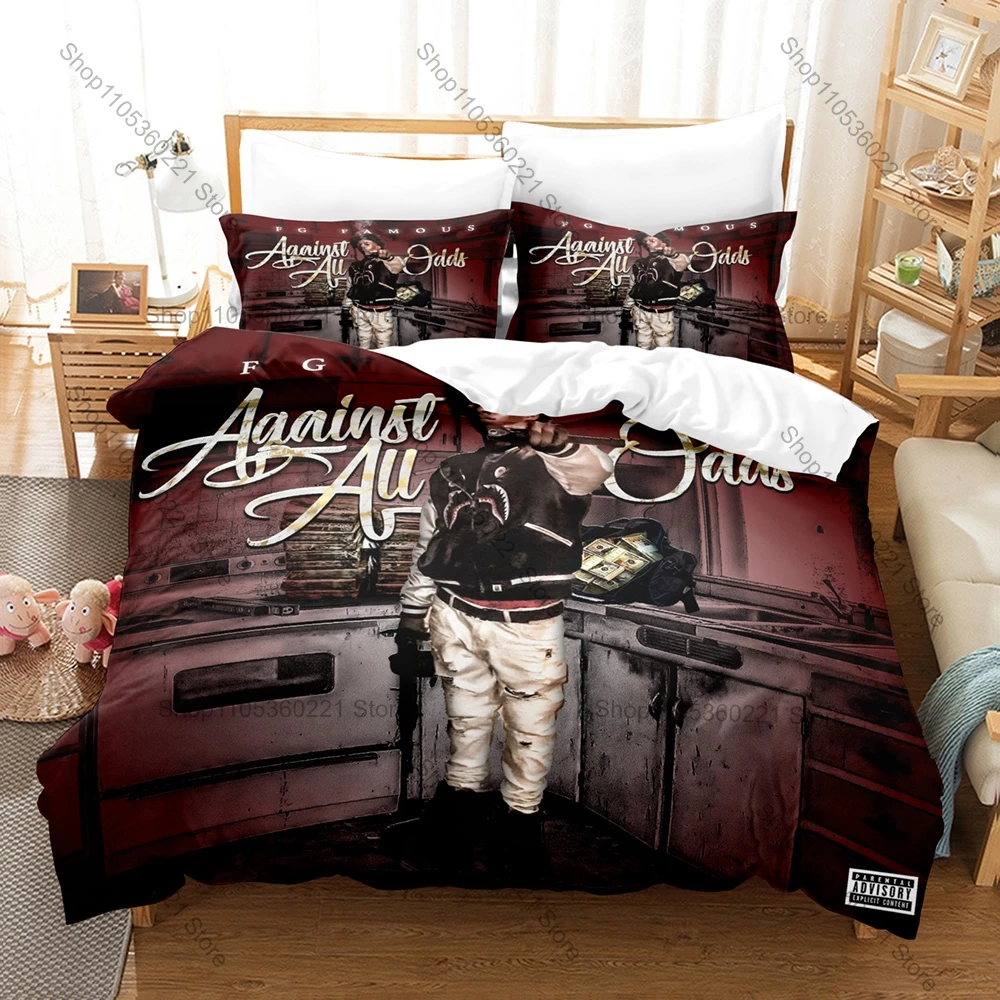 RIP JayDaYoungan Tribute Bedding Set, Duvet Cover + 2 Pillowcases, Hip Hop Singer Graphic Printed Bed Linens for Bedroom Decor