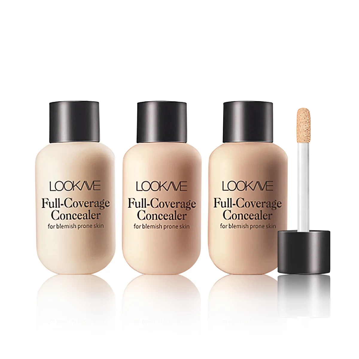 3 Kleur Waterdichte Vloeibare Foundation Concealer Make-Up Bb Cream Langdurige Volledige Dekking Acne Markeert Natuurlijke Vrouwen Gezicht Cosmetisch