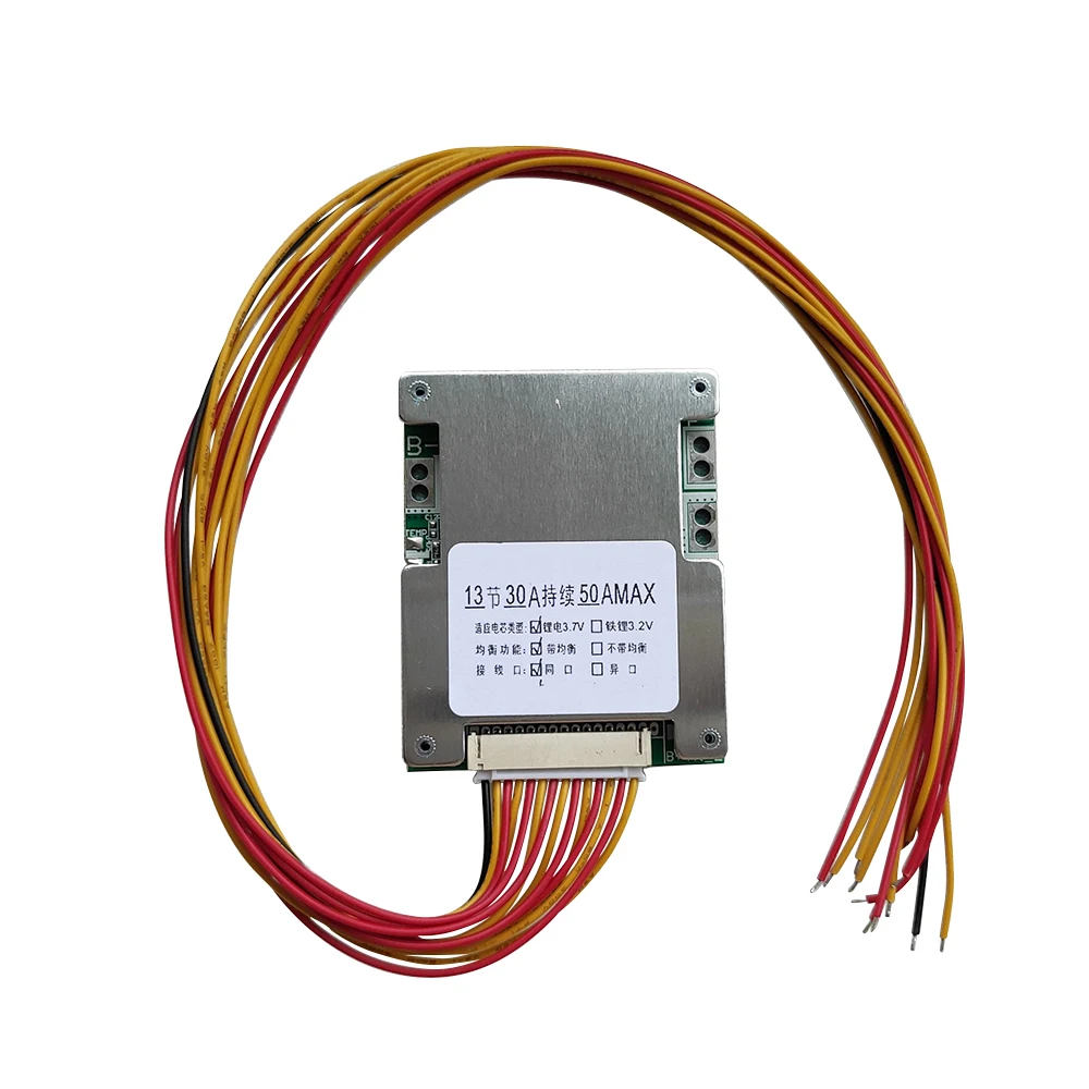 BMS 13S 48V 15A 20A 35A 50A 18650 Li-ion Lithium Battery Pack Protection PCB Board with/without balance For E-bike Charging