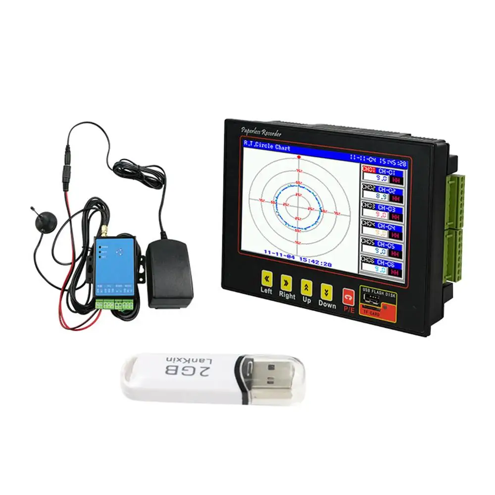 

Multi-signal Universal Input Digital Color Flowmeter Paperless Recorder With LCD Display 8 Channel Recorder Rs485