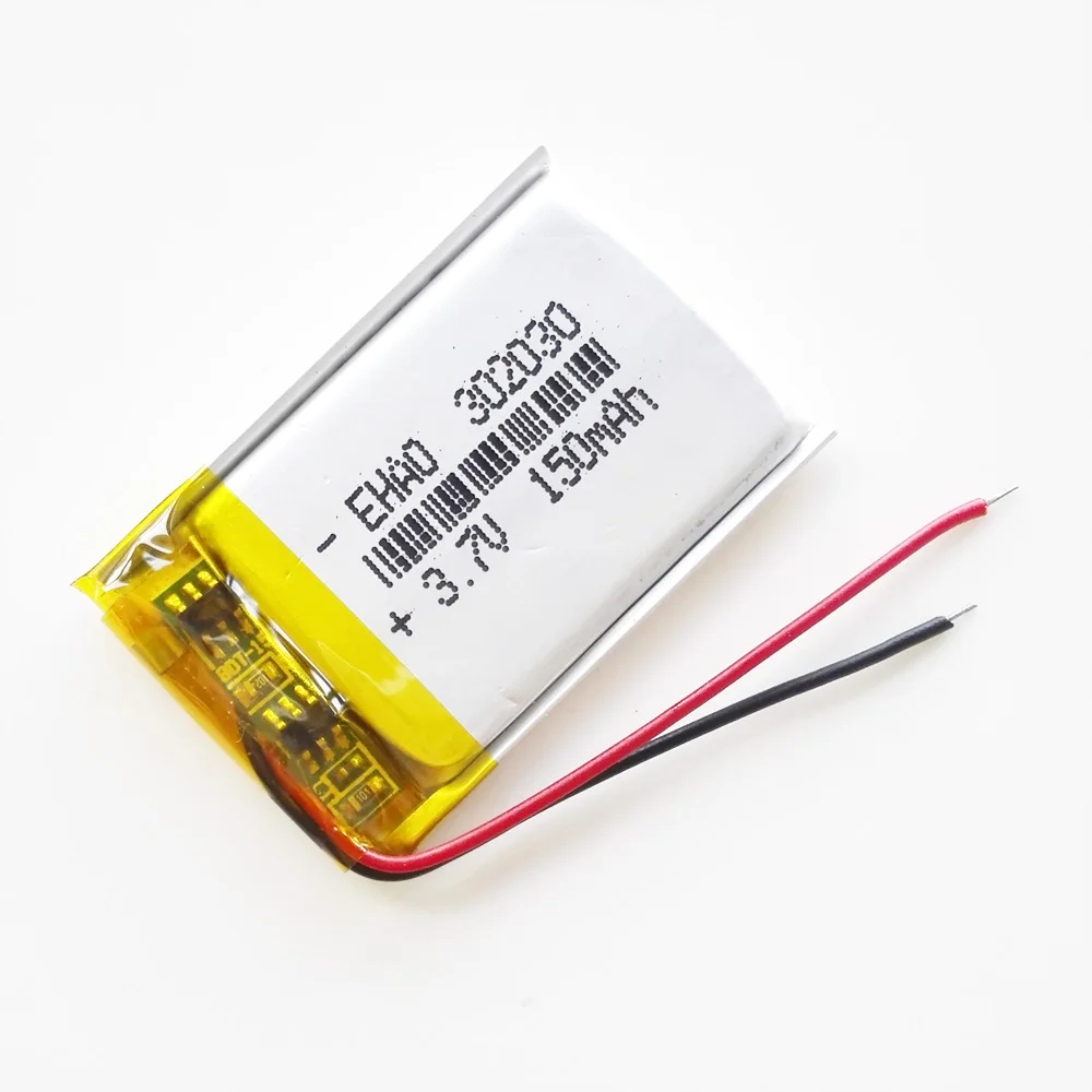 3.7V 150mAh LiPo akumulator 302030 do Mp3 Bluetooth GPS DVD Vedio Pen zestaw słuchawkowy rejestrator słuchawek inteligentny zegarek z lampą Led