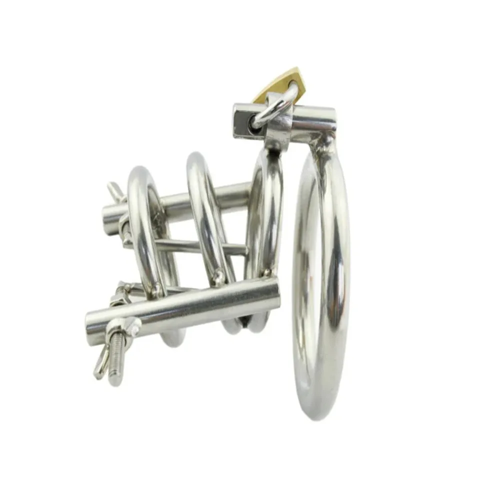 Stainless Steel Cock Rings Chastity Lock Urethral Plug Urethral Sound Dilator Stimulator Penis Plug Adult Sex Toys For Men cbt view 3
