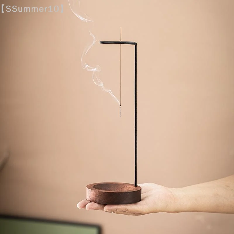 【xxx】Upside Down Incense Burner Incense Stick Holder Wooden Anti-Ash Design Incense Stick Meditation Spa Room Home Decor【SS】