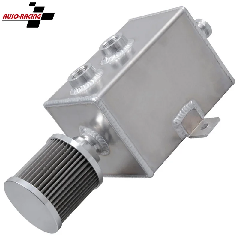 Cross-border hot selling Car Modified General Aluminum Alloy Belt Air Filter Engine Oil Jug Exhaust Kettle2L Engine oil breathab