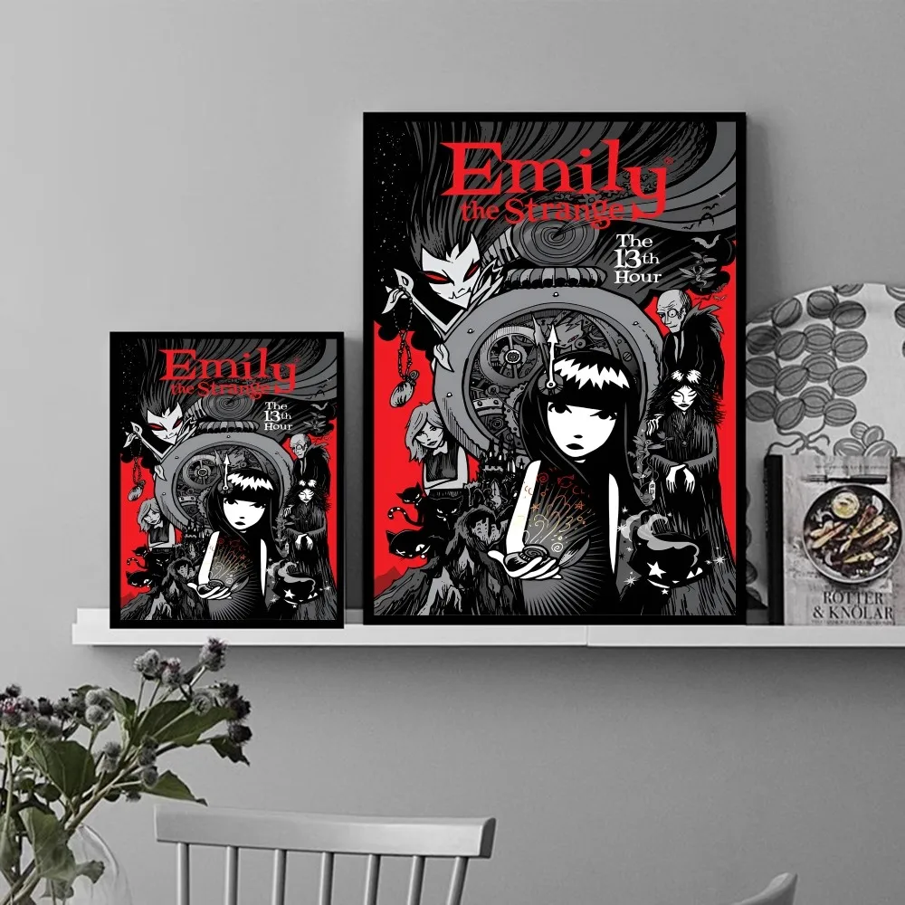 Comics Emily The Strange Poster Sticky HD Quality Wall Art Retro Posters for Home Kawaii Room Decor