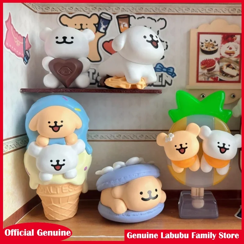 Caja ciega de la serie de helado de verano maltés Plzdot, figura de acción de Anime Kawaii, caja misteriosa, muñecas, adorno de escritorio, regalo para niña