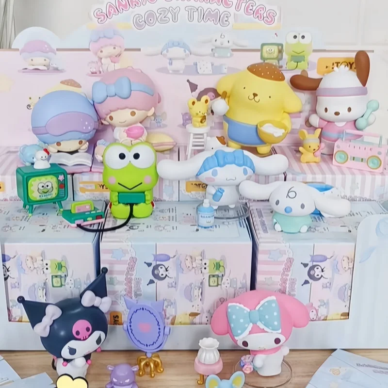 

Новые оригинальные персонажи Sanrio Cozy Time Series слепая коробка милые Kulomi Hello Kitty Cozy Time Mystery Box модные игрушки в качестве подарков для девочек