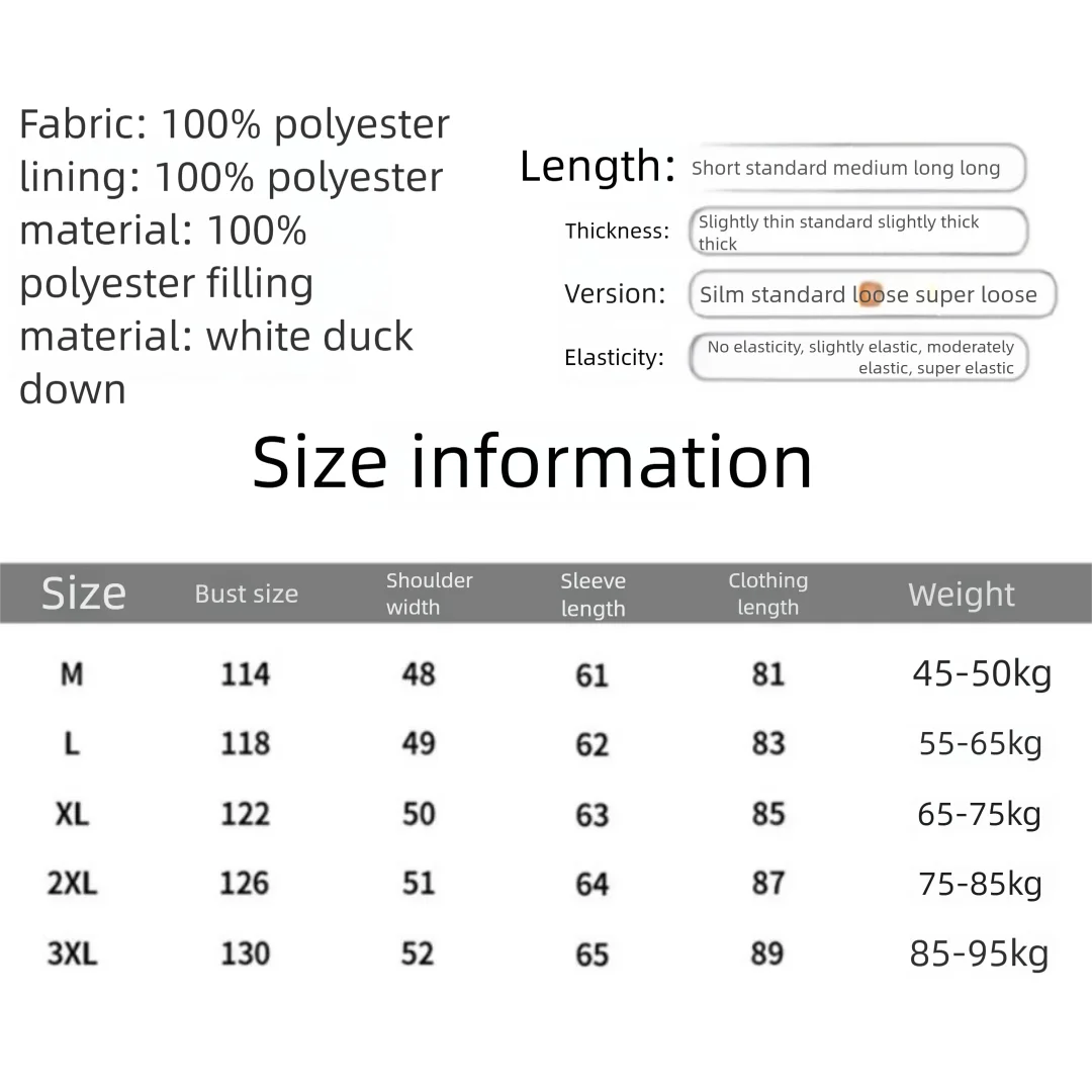 Men's Winter Premium White Duck Down Jacket - Windproof Thermal Insulated Parka with Hood, Multi-Pockets & All-Season Warmth