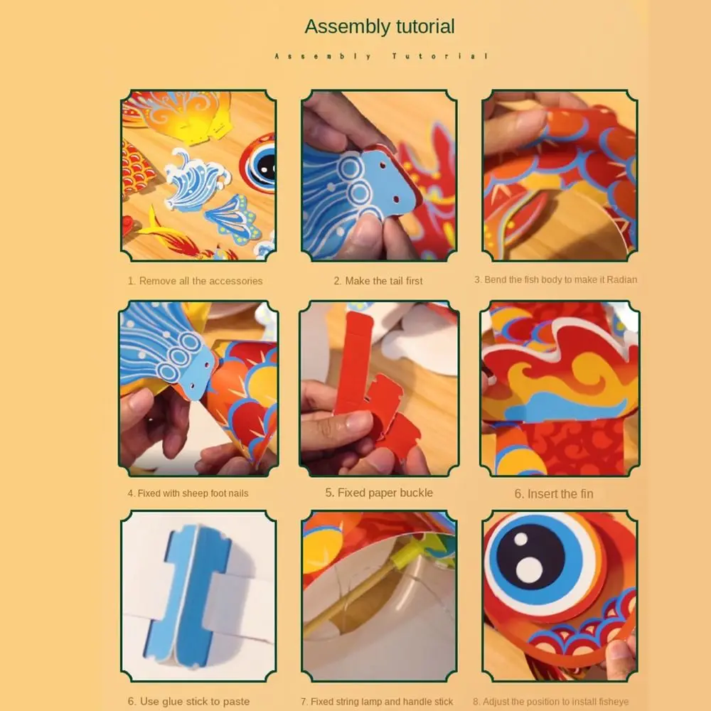 فانوس ذهبي مضيء مصنوع يدويًا فانوس مهرجان منتصف الخريف متوهج يمكنك صنعه بنفسك التراث الثقافي غير الملمس المحمول باليد