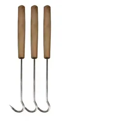 33CM Solid Wood handle Stainless Steel Ice Fishing Spear Hook Tackle Suitable For Light Heavyweight Fish Active Ice Fishing Gaff