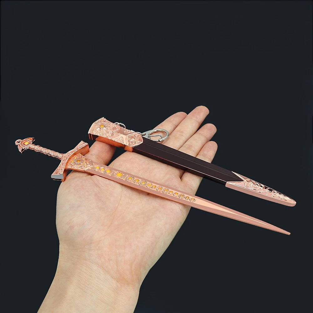 Nouveau jeu d'épée de chevalier Miquellan 22cm, modèle périphérique en métal, accessoires et décoration de bureau, ornements, cadeaux d'anniversaire, jouets