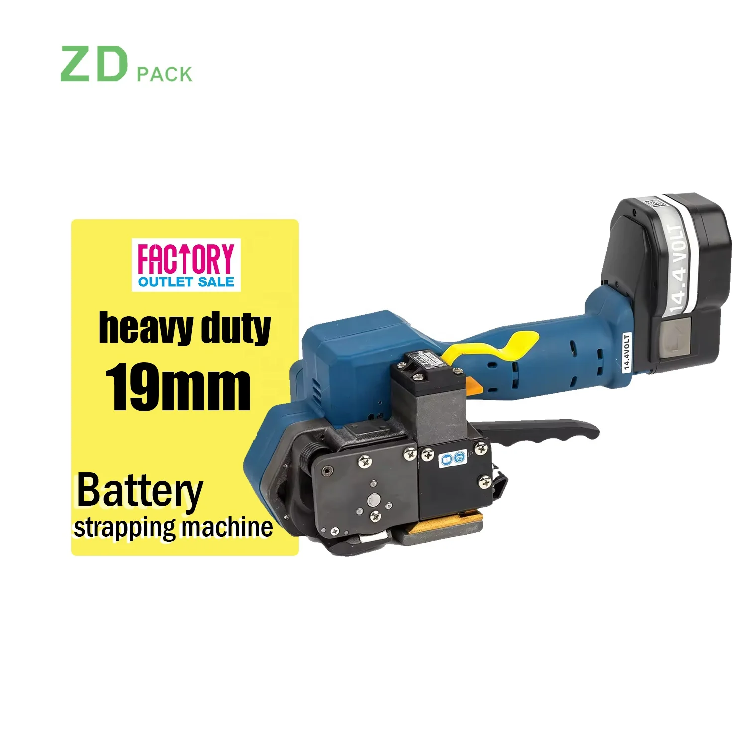 50000mAh Battery Capacity Portable Battery Powered Plastic Strapping Tools By One Click Tighten Package