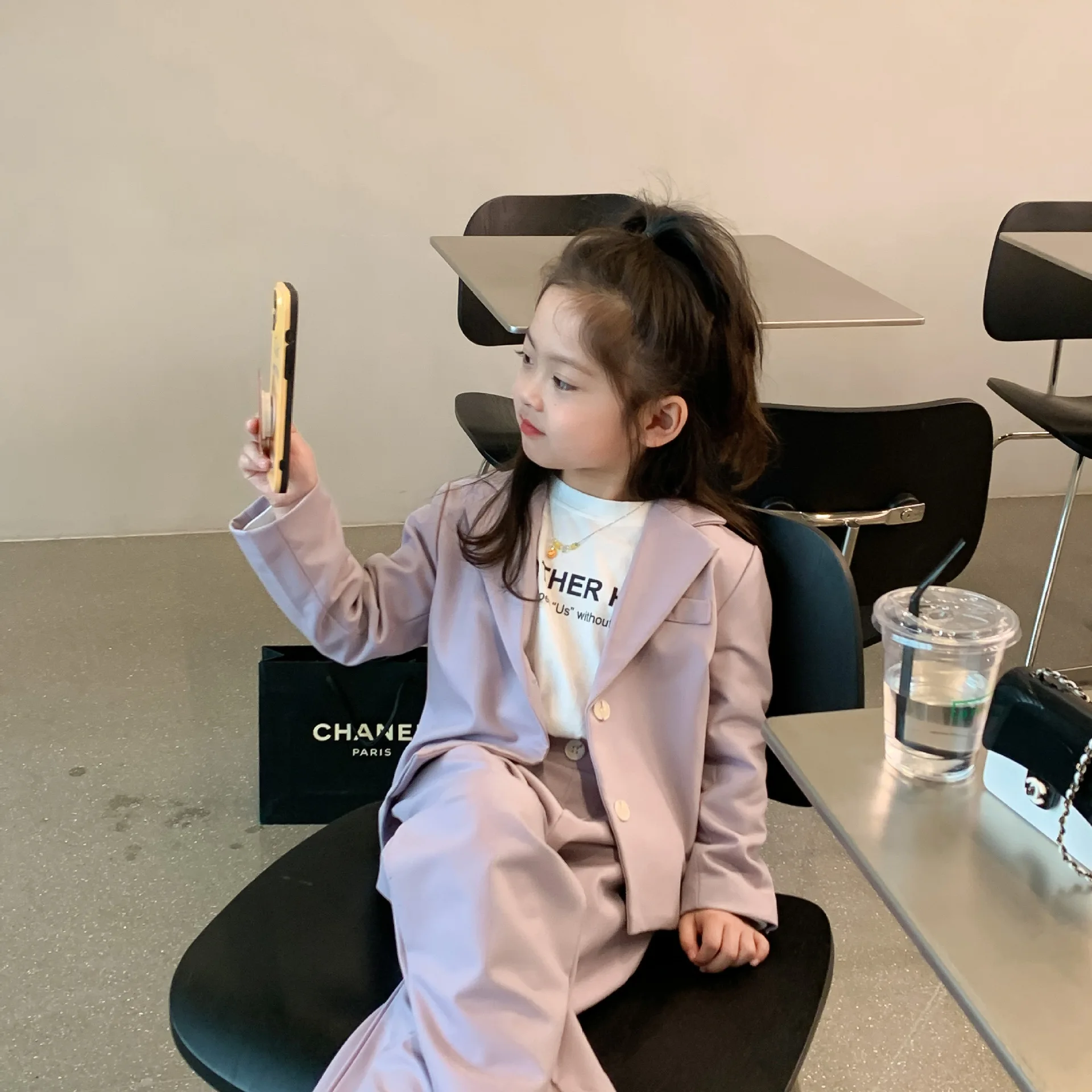 Baby Girls Blazer Suits Clothing Sets 2024 Fashion Spring New Children Jackets+Pants 2pcs Outfits Formal Korea Kids Casual Suit