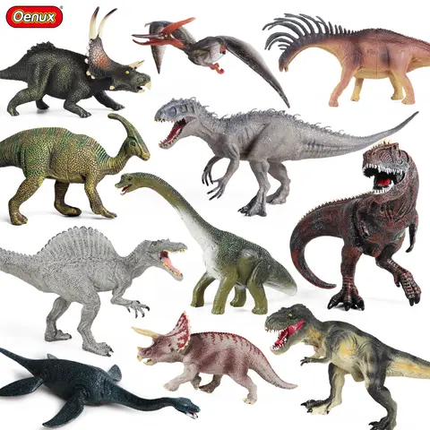 Oenux 공룡 세계 Brinquedo Savage 쥬라기 Indominus Rex Spinosaurus 트리케라톱스 액션 피규어 컬렉션 장난감 키즈 선물