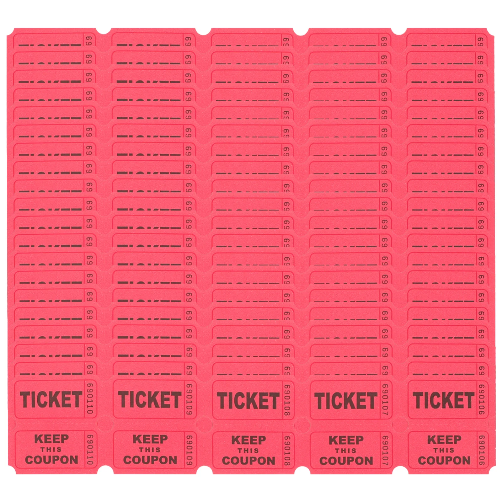 

100pcs Raffle Tickets Single Tickets Amusement Park Tickets Universal Tickets Tickets Label loaded game Lottery tickets