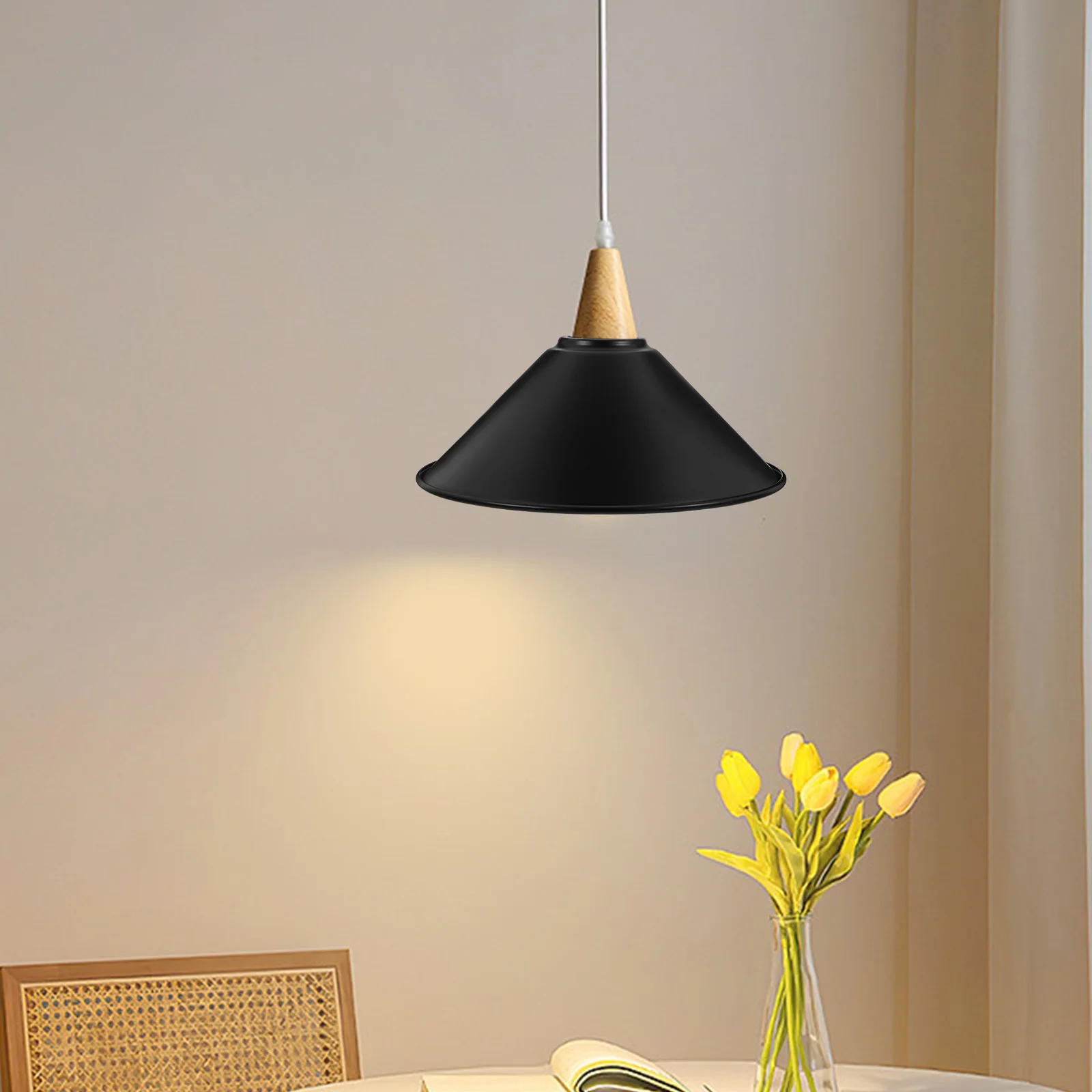 

Industrial Style Lampshade Black Iron Retro Cover for Hanging Lights Chandelier Shade Pendant Fixtures Home Bar Hallway Lighting