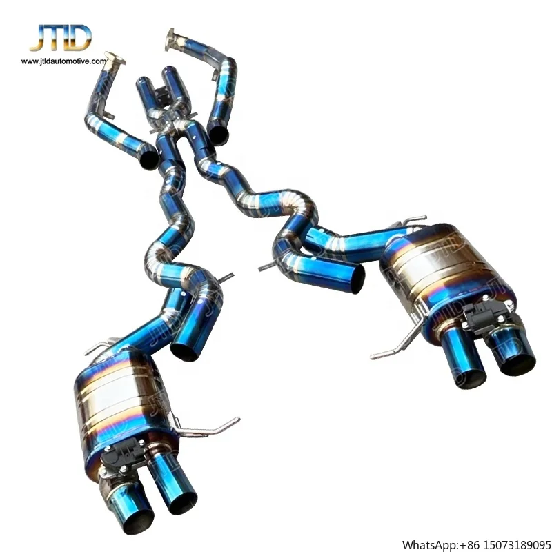 JTLD Performance Titanium Alloy Valvetronic Catback Exhaust System Exhaust Muffler for  M6 F06 F12 F13 Mirror Polished Pipes