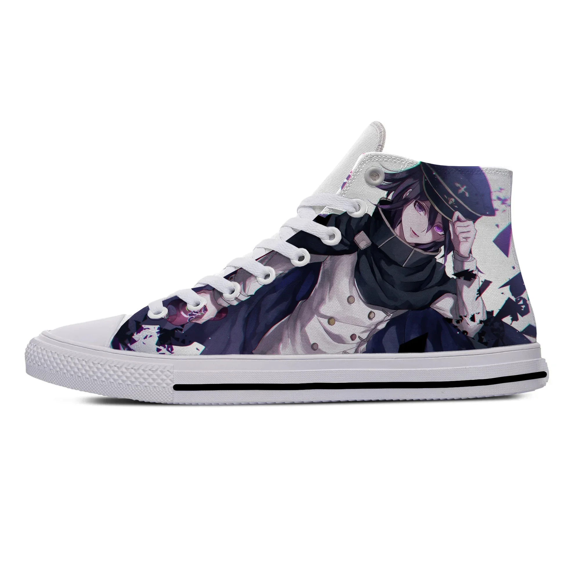 

Hot Cool Summer Anime Cartoon Kokichi Ouma Danganronpa Casual Shoes High Top Men Women Classic Sneakers Latest Board Shoes