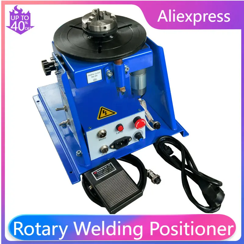 110V/220V Rotary Welding Positioner Welding Turntable 10KG Welding Positioning Machine Turntable Tilte Table for Annular Welding