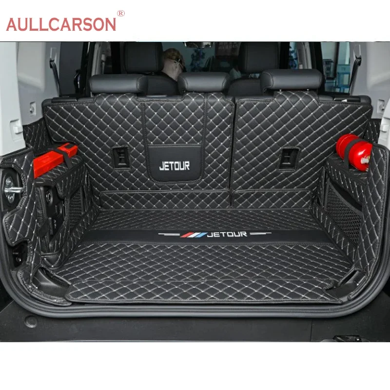 Per Jetour T2 Traveler 2023 2024 tappetini per bagagliaio in pelle resistente Cargo Liner Boot tappeti interni bagagli copertura completa accessori