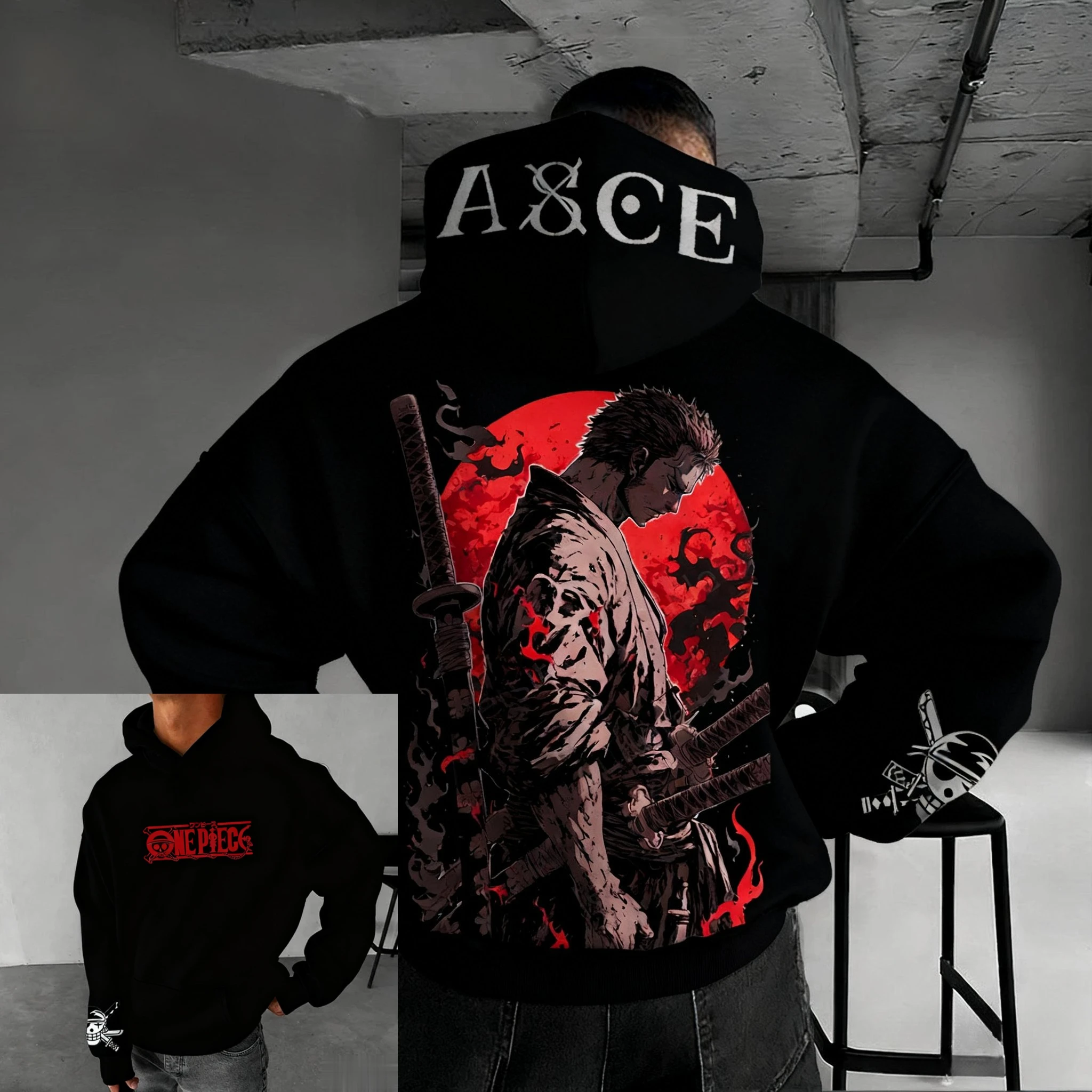 

Autumn and Winter 2025 Anime One Piece Zoro Print Hoodie Men Women New Casual Cosplay Jacket Pullover Sweatshirt Fashion Tops