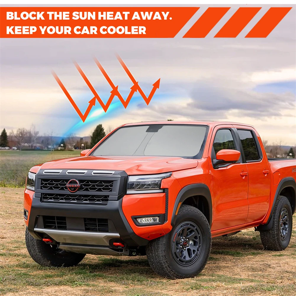 

For Nissan Frontier 2022 2023 2024 2025 Car Windshield Sun Shade Reflective UV Shield Cover Visor Protector Car Accessories
