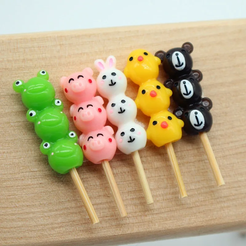 Dollhouse OB11 mini cartoon Tomatoes on sticks miniature food toy model for soldier doll