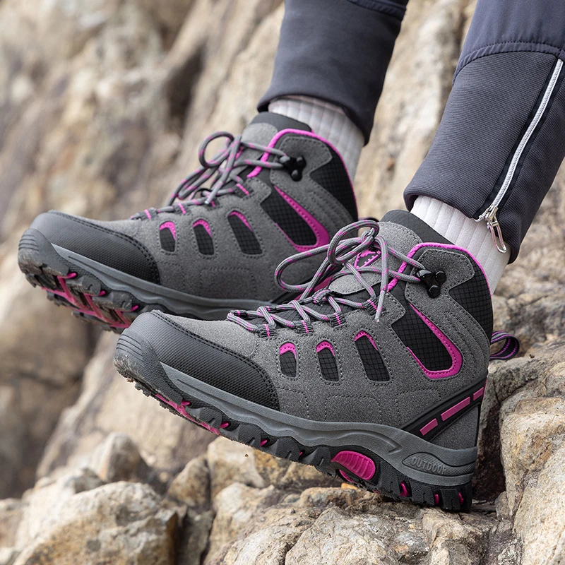 

YRZL Waterproof Hiking Shoes for Men Anti Slip Trekking Boots Lightweight Shoes Non Slip Outdoor Gear Thermal Comfort Durable