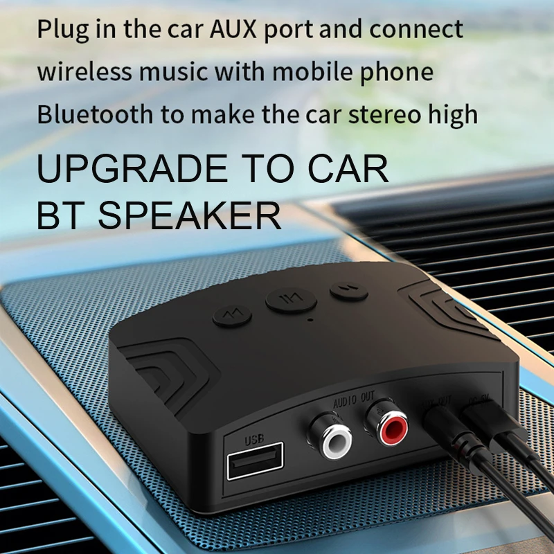 블루투스 5.3 오디오 리시버 3.5mm AUX RCA USB 스테레오 음악 무선 어댑터 U 디스크 재생 지원 차량용 키트 스피커 앰프 썸네일 4