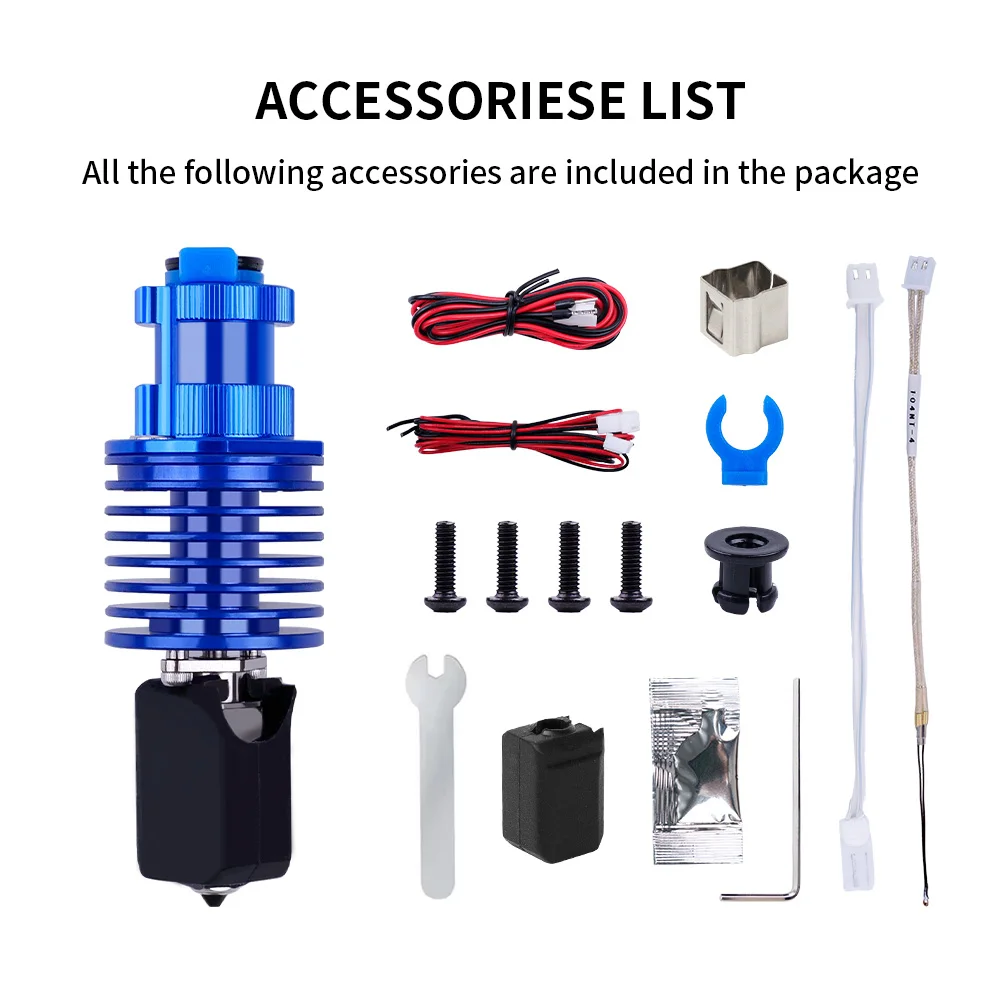 ترقية جديدة V6 Hotend Kit رأس طباعة عالي السرعة لـ Ender 3/Ender 3 Pro/VORON 2.4 Hi-End Extruder J-head لـ Ender 3 V2/CR10