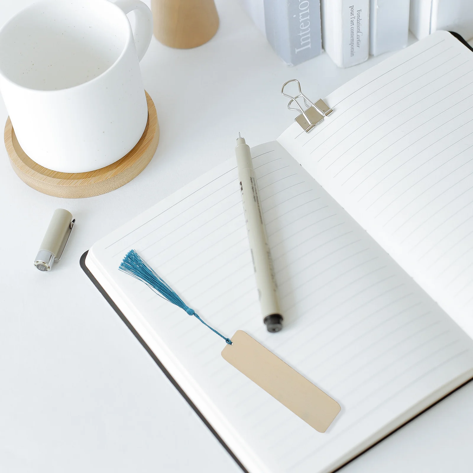 1Set Wooden DIY Bookmark Blank Premium Material Easy Paint Graffiti Page Marker Tassels Handmade Reading Gift Wooden Bookmark