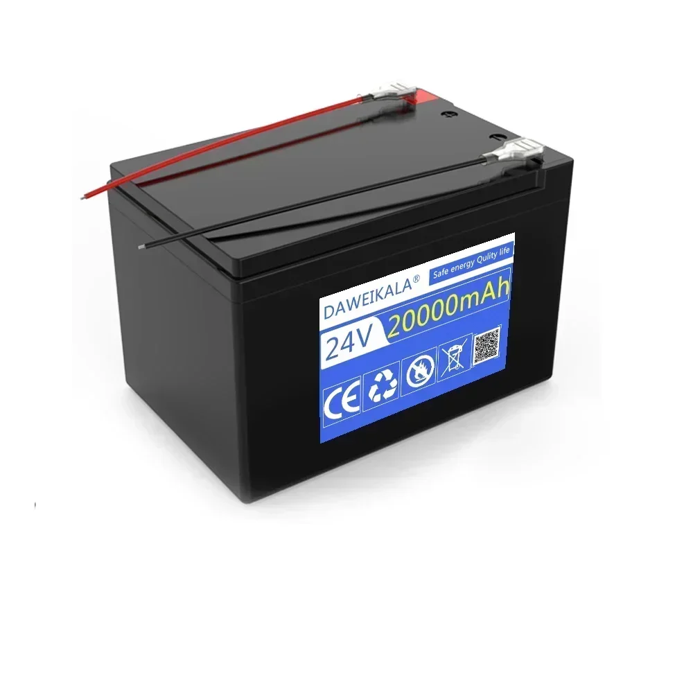 Batteria 24V Batteria al litio 20Ah 18650 Batteria ricaricabile per batteria per veicoli elettrici a energia solare + caricabatterie 25,2v2A