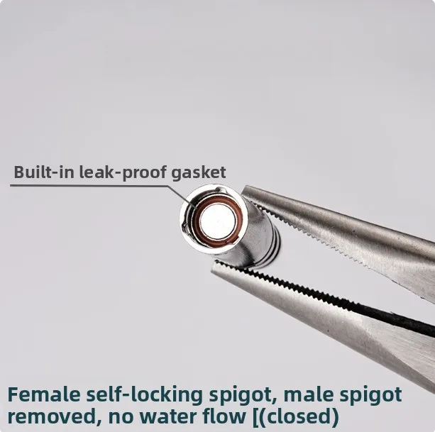 Water-cooled quick portable leak-proof connector Two-way self-locking pneumatic water stop valve quick connector