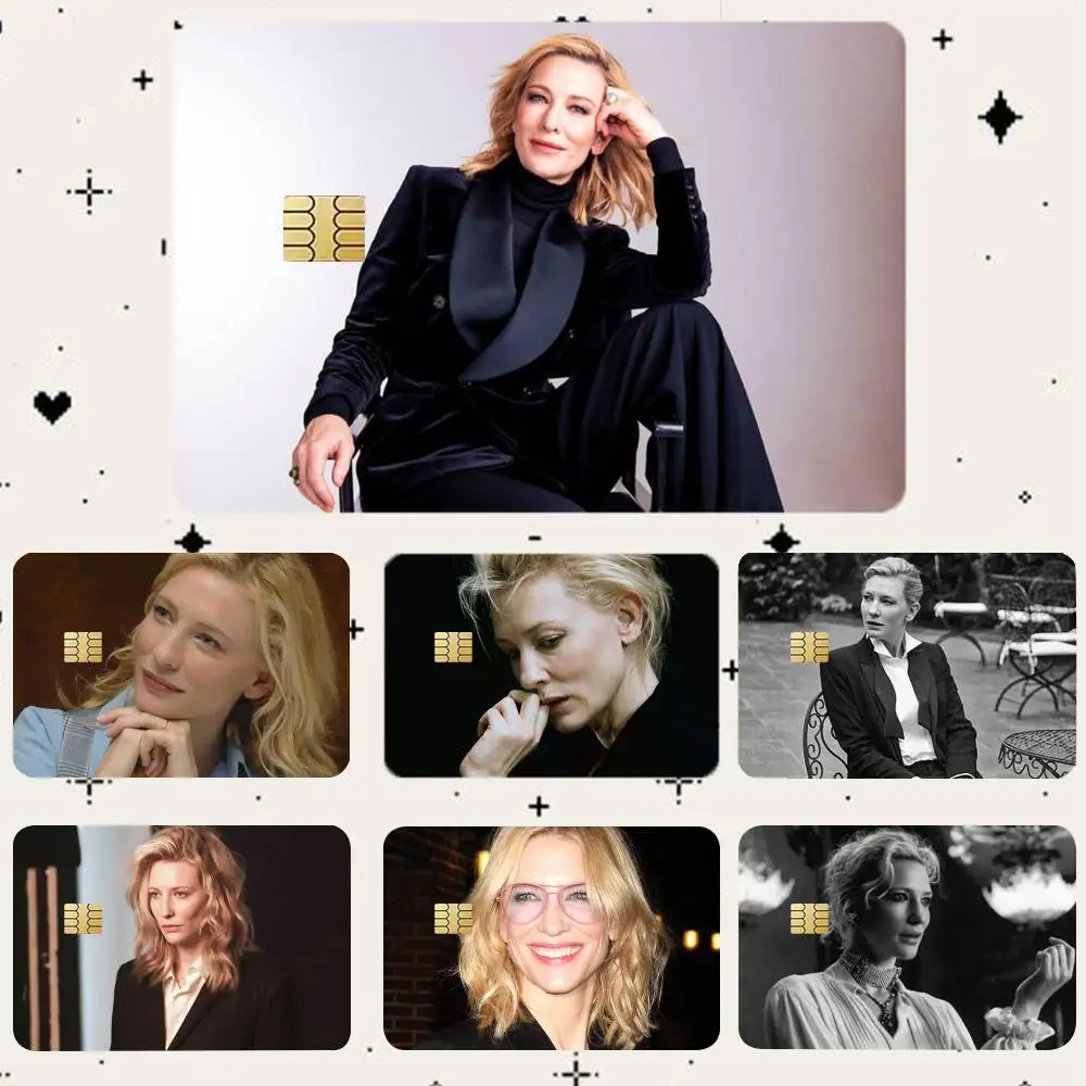 

C-Cate Blanchett HD Waterproof Card Skins Protective Stickers for Credit Bank Game Cards